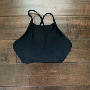 Aerie Black Halter Bikini Top